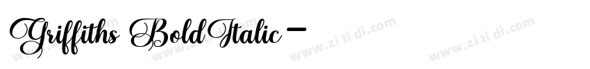 Griffiths BoldItalic字体转换